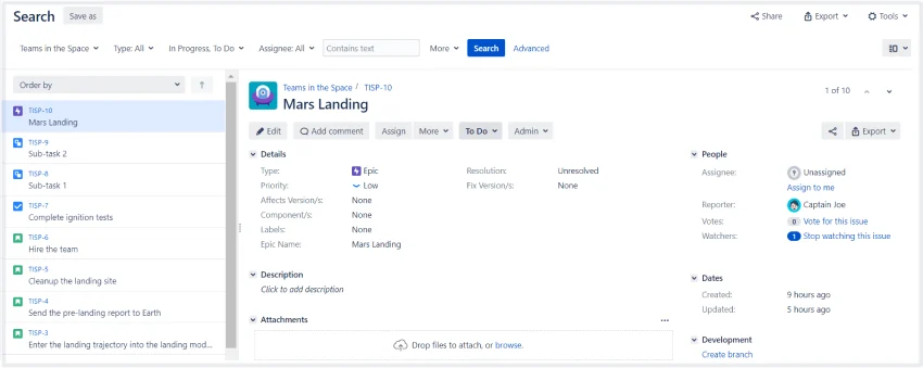 Jira filtering