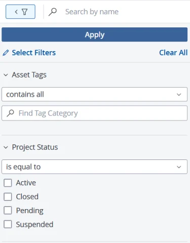 Tenable filtering