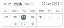 Calendar after the redesign